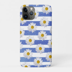 Case-Mate iPhone Case marguerite blanche sur bande bleue