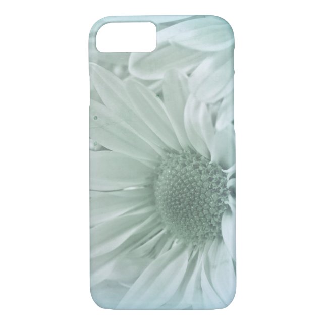 Coques Case-Mate iPhone marguerite macro en bleu turquoise (Dos)