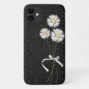 Case-Mate iPhone Case marguerites blanches avec gouttes de pluie sur fon
