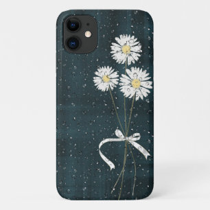 Case-Mate iPhone Case marguerites blanches avec gouttes de pluie sur pla