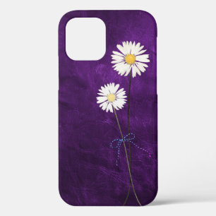 Case-Mate iPhone Case Marguerites sur cuir violet