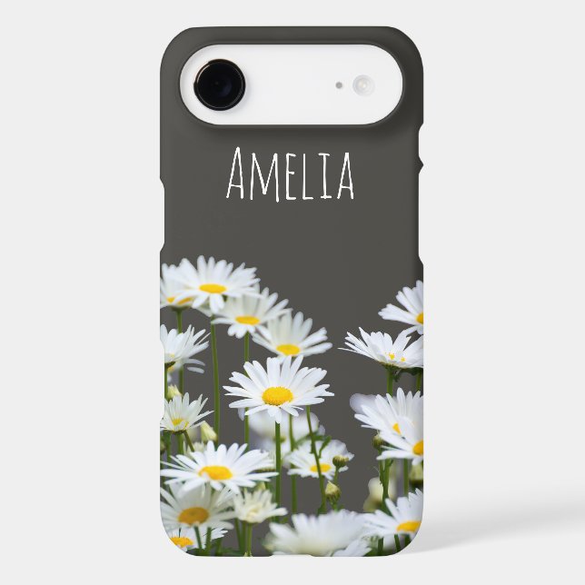 Coques Case-Mate iPhone Marguerites sur Grey (Verso)