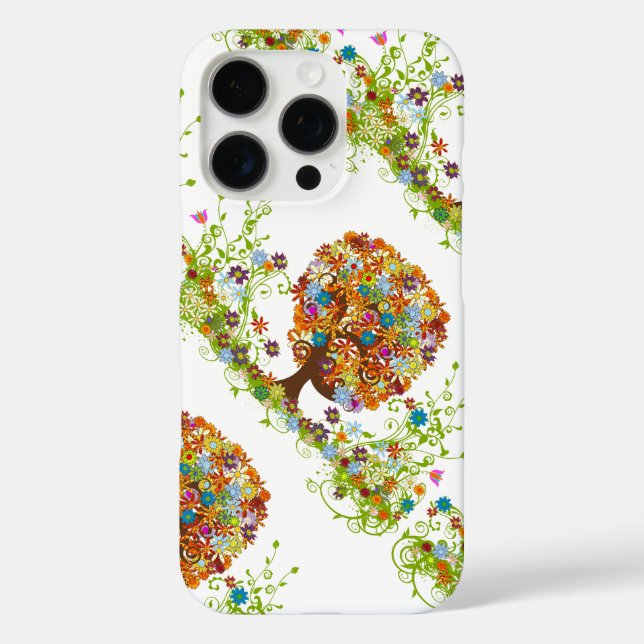 Coques Case-Mate iPhone Mariage d'arbre à fleurs lunaires (Verso)