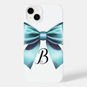 Coque Pour iPhone 14 Plus Mariage de Fête des mariées élégant à Bow bleu tur