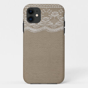 Coques Pour iPhone Mariage en cuir et dentelle