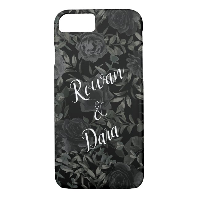 Coques Case-Mate iPhone Mariage Rose noir gothique (Dos)