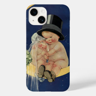 Coques Pour iPhone Mariage vintage, Mariée mignonne et Groom sur une