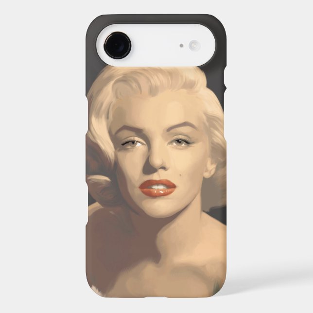 Coques Case-Mate iPhone Marilyn grise graphique (Verso)