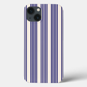 Case-Mate iPhone Case Marine bleu et beige cinq bandes motif