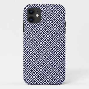 Coques Pour iPhone Marine bleu et blanc Clé grecque Motif iPhone 5 Co