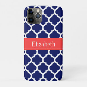 Case-Mate iPhone Case Marine Blue Whats Marocain #5 Coral Nom Rouge Mono