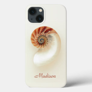 Case-Mate iPhone Case Marine Seashell Nom personnalisé Minimaliste chic