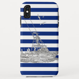 Coque Case-Mate Pour iPhone Marlin Pêche Argent sur les bandes Nautiques