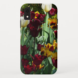 Case-Mate iPhone Case Maroon et Tulipes Jaunes Florales colorées