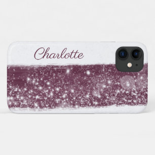 Case-Mate iPhone Case Maroon Red Parties scintillant Nom Paint Streak