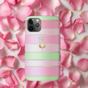 Case-Mate iPhone Case Marque de Luxe Pastel Rose et Vert 
