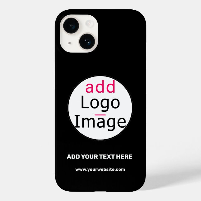 Coques Case-Mate iPhone Marque professionnelle personnalisable Noir (Verso)