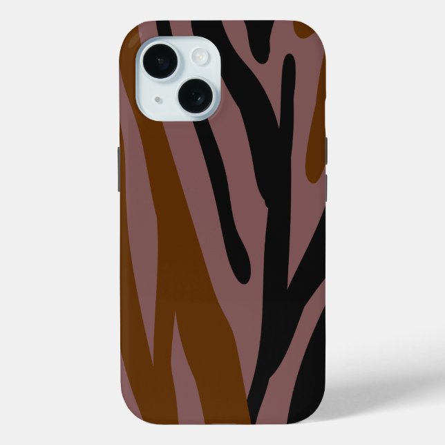 Coques Case-Mate iPhone Marron Noir Néon Rayé  (Verso)