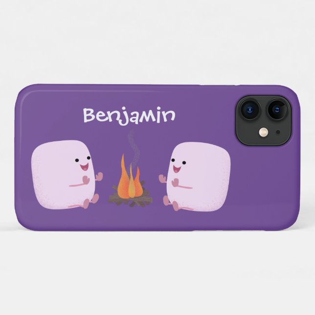 Coques Case-Mate iPhone Marshmallows mignons roses par dessin animé sur le (Dos (Horizontal))
