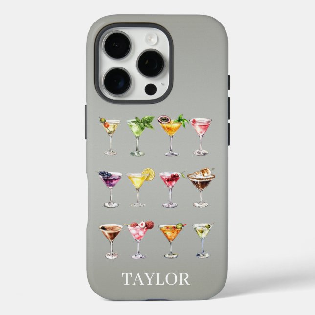 Coques Case-Mate iPhone Martini Madness Monogrammed (Verso)