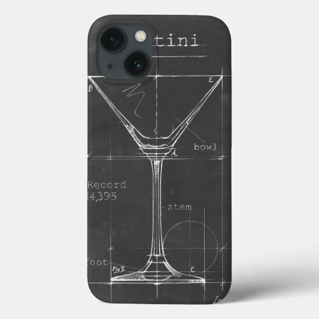 Coques Case-Mate iPhone Martini noir et blanc Plan directeur (Verso)
