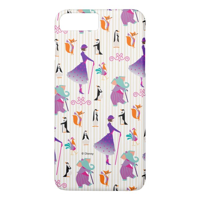 Coques Case-Mate iPhone Mary Poppins et ses amis Motif rayé (Dos)
