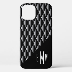 Case-Mate iPhone Case Masculine Motif géométrique Monogramme Noir