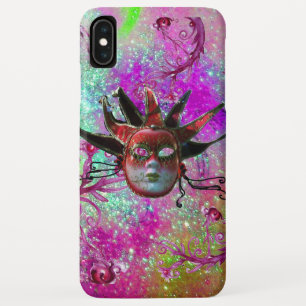 Coques Pour iPhone MASQUE DE JESTER ROUGE NOIR Fête masquée Violet Bl