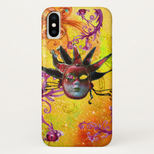 Etui iPhone Case-Mate MASQUE JESTER ROUGE NOIR Mascarade Jaune violet ja