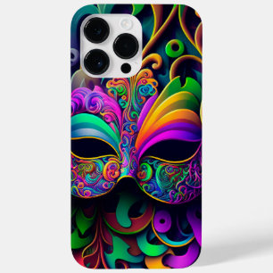 COQUE POUR POUR iPhone 14 PRO MAX MASQUE MARDI GRAS DE COULEUR BRILLANTE