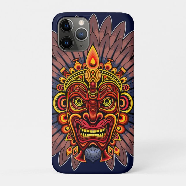 Coques Case-Mate iPhone Masque rituel du roi guerrier tribal (Dos)
