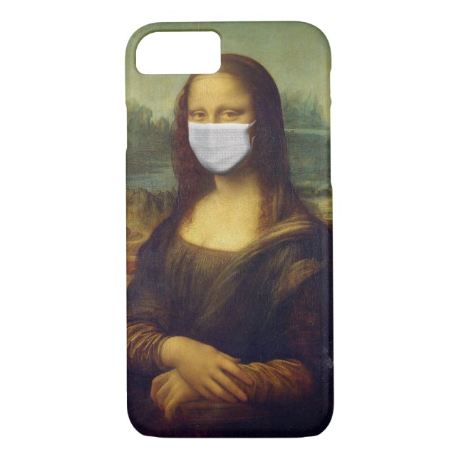 Coques Case-Mate iPhone Masquée Mona Lisa Masque Visage Humoristique (Dos)