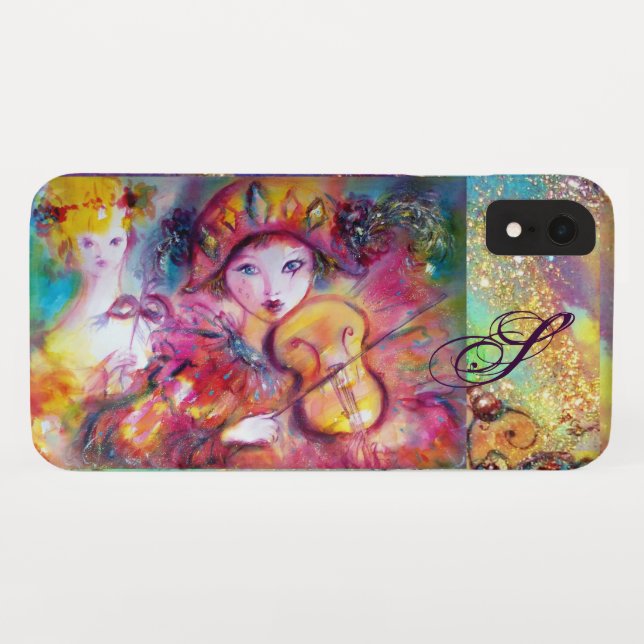 COQUES Case-Mate iPhone MASQUÉRADE VÉNÉTIEN / HARLEQUIN ET COLUMBINE (Dos (Horizontal))