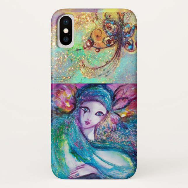 COQUES Case-Mate iPhone MASQUÉRADE VÉNÉTIENNE /MASQUE EN BLEU (Dos)