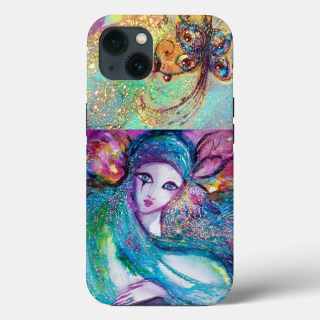 COQUES Case-Mate iPhone MASQUÉRADE VÉNÉTIENNE /MASQUE EN BLEU (Verso)