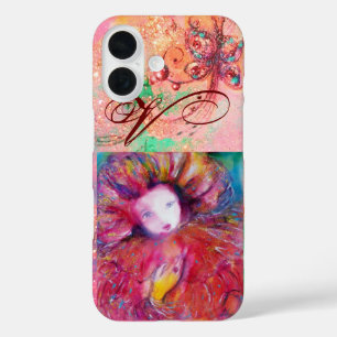 COQUES iPhone 16  MASQUÉRADE VÉNÉTIENNE - MASQUE EN MONOGRAMME ROUGE