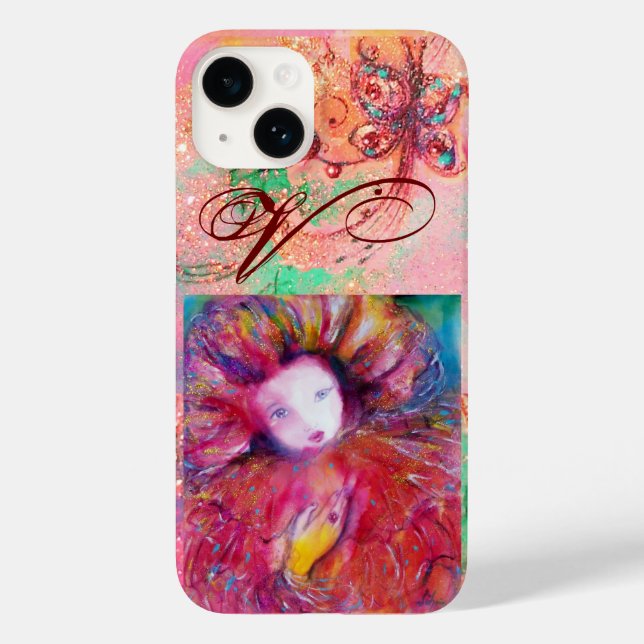 COQUES Case-Mate iPhone MASQUÉRADE VÉNÉTIENNE - MASQUE EN MONOGRAMME ROUGE (Verso)