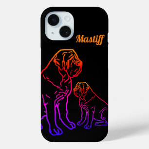 Coque Pour iPhone 15 Mastiff Dogge Vatertag