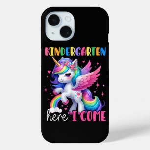 Coque Pour iPhone 15 Maternelle j'arrive licorne rentrée scolaire