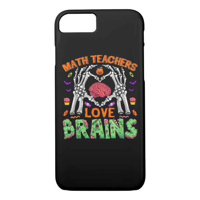 Coques Case-Mate iPhone Math Cerveau Coeur Squelette Main Zombie Halloween (Dos)