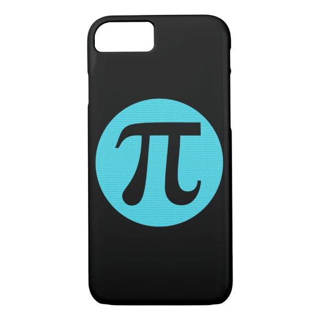 Coques Case-Mate iPhone Math geek symbole Pi, bleu sur noir (Dos)