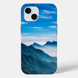 Coque Pour iPhone 15 Matin Montagnes Mist Paysage