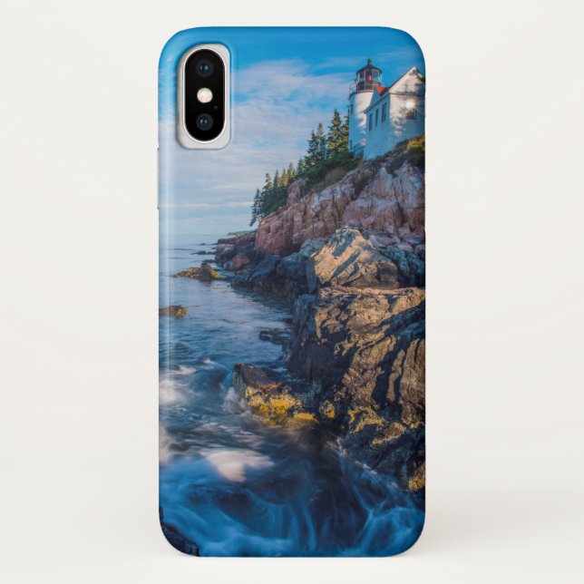 Coques Case-Mate iPhone Matin Sun au phare bas de port (Dos)