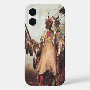 Coques iPhone 16 Mato-Tope, Un chef Mandan Portrait par Karl Bodmer