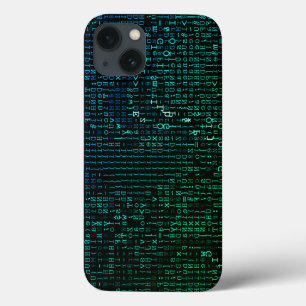 Case-Mate iPhone Case Matrice verte et bleue Abstrait numérique