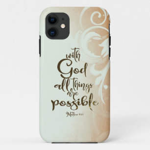 Case-Mate iPhone Case Matthieu 19:26 Avec Dieu, tout est possible