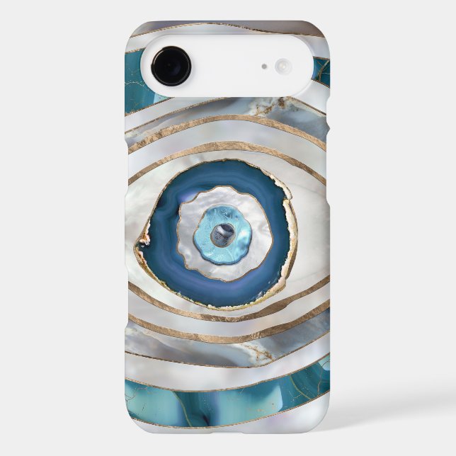 Coques Case-Mate iPhone Mauvais oeil Textiles et or (Verso)