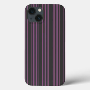 Case-Mate iPhone Case Mauve violet et charbon de bois cinq bandes motif