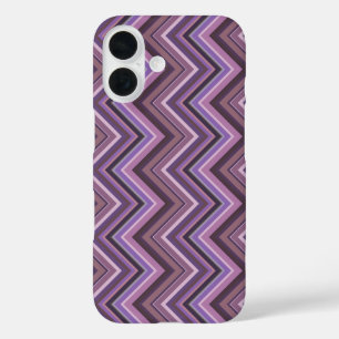 Coque Pour iPhone 16 Mauve zigzag stripes