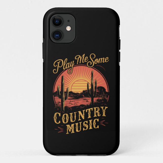Coques Case-Mate iPhone Me Jouer Certains Pays Musique Western Cowboy Vint (Dos)